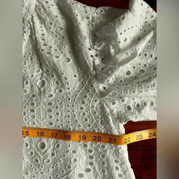 Boss white Bajour eyelet oversized blouse - Picture 8 of 15